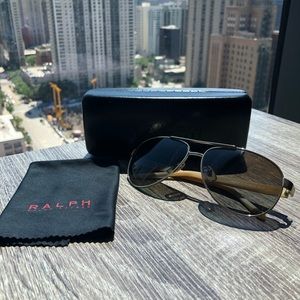 Ralph Lauren Polarized Aviator Sunglasses